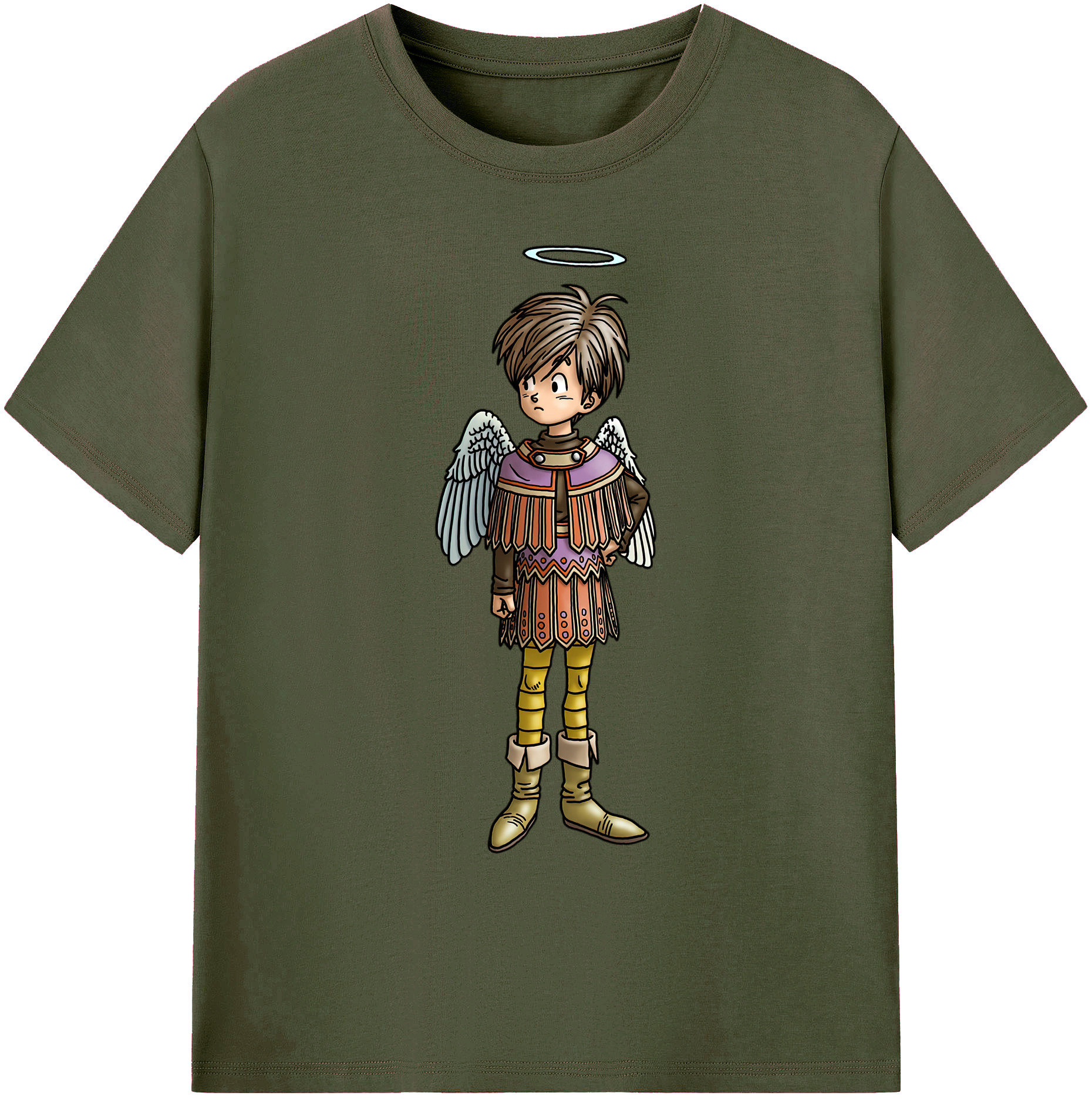 （画像用） ドラゴンクエスト Doragon Kuesuto Dragon Quest 綿100％ メンズ半袖Tシャツ｜肌触りやわらか＆通気性